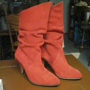red suede boots